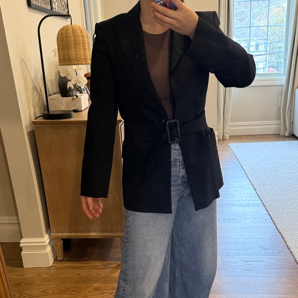 & other stories Elegant Black Women's Belted Jacket